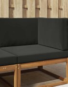 vidaXL Възглавница за диван на открито Полиестер Черно 80 x 80 cm
