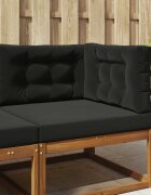 vidaXL Възглавница за диван на открито Полиестер Черно 80 x 80 cm