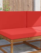 vidaXL Възглавница за диван на открито Полиестер Червено 80 x 80 cm