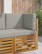 vidaXL Възглавница за диван на открито Полиестер Сиво 60 x 60 cm