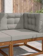 vidaXL Възглавница за диван на открито Полиестер Сиво 80 x 80 cm