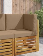 vidaXL Възглавница за диван на открито Полиестер Таупе 60 x 60 cm