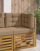 vidaXL Възглавница за диван на открито Полиестер Таупе 60 x 60 cm