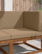vidaXL Възглавница за диван на открито Полиестер Таупе 80 x 80 cm