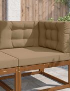 vidaXL Възглавница за диван на открито Полиестер Таупе 80 x 80 cm