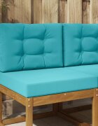vidaXL Възглавница за диван на открито Полиестер Тюркоаз 60 x 60 cm