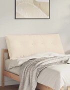 vidaXL Възглавница за гръб Бежово 120 x 50 cm Микрофибърна тъкан