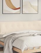 vidaXL Възглавница за гръб Бежово 200 x 50 x 19 cm Микрофибърна тъкан