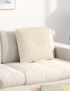 vidaXL Възглавница за гръб Бежово 50 x 45 см Микрофибърна тъкан
