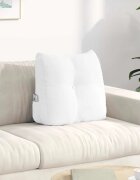 vidaXL Възглавница за гръб Бяло 45 x 24 x 50 см текстил