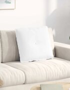 vidaXL Възглавница за гръб Бяло 50 x 19 x 45 см текстил