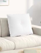 vidaXL Възглавница за гръб Бяло 60 x 19 x 50 см текстил
