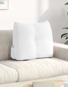 vidaXL Възглавница за гръб Бяло 60 x 24 x 50 см текстил