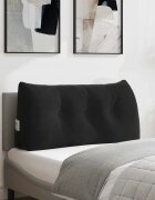 vidaXL Възглавница за гръб Черно 100 x 24 x 50 см Кадифе