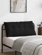 vidaXL Възглавница за гръб Черно 100 x 50 cm Микрофибърна тъкан