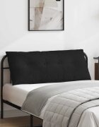 vidaXL Възглавница за гръб Черно 120 x 19 x 50 см текстил