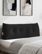vidaXL Възглавница за гръб Черно 120 x 24 x 50 см Кадифе