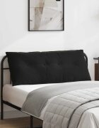vidaXL Възглавница за гръб Черно 120 x 50 cm Кордюрова тъкан