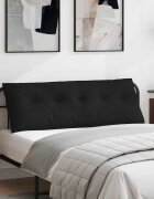 vidaXL Възглавница за гръб Черно 140 x 19 x 50 см текстил