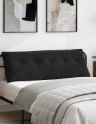 vidaXL Възглавница за гръб Черно 140 x 50 cm Кордюрова тъкан
