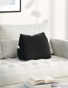 vidaXL Възглавница за гръб Черно 45 x 20 x 35 см Кордюрова тъкан