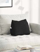 vidaXL Възглавница за гръб Черно 45 x 20 x 35 см текстил