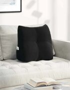 vidaXL Възглавница за гръб Черно 45 x 24 x 50 см Кадифе