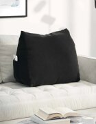 vidaXL Възглавница за гръб Черно 60 x 20 x 50 см Кордюрова тъкан