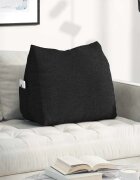 vidaXL Възглавница за гръб Черно 60 x 20 x 50 см текстил