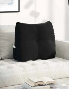vidaXL Възглавница за гръб Черно 60 x 24 x 50 см Кадифе