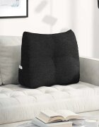 vidaXL Възглавница за гръб Черно 60 x 24 x 50 см текстил