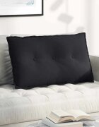 vidaXL Възглавница за гръб Черно 80 x 50 cm Микрофибърна тъкан