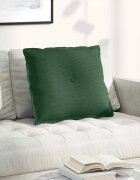 vidaXL Възглавница за гръб Джунглово зелено 60 x 50 cm Кордюрова тъкан
