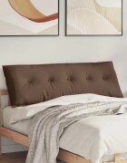 vidaXL Възглавница за гръб Кафяво 140 x 19 x 50 см текстил