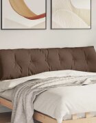 vidaXL Възглавница за гръб Кафяво 180 x 19 x 50 см текстил