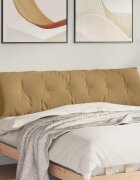 vidaXL Възглавница за гръб Кафяво 180 x 50 см Кордюрова тъкан