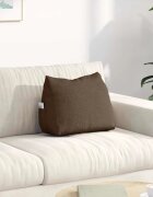 vidaXL Възглавница за гръб Кафяво 45 x 20 x 35 см текстил