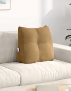vidaXL Възглавница за гръб Кафяво 45 x 24 x 50 см Кадифе