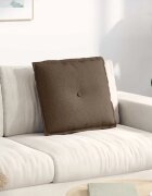 vidaXL Възглавница за гръб Кафяво 50 x 19 x 45 см текстил