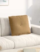 vidaXL Възглавница за гръб Кафяво 50 x 45 см Кордюрова тъкан