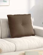 vidaXL Възглавница за гръб Кафяво 60 x 19 x 50 см текстил