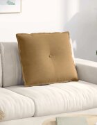 vidaXL Възглавница за гръб Кафяво 60 x 50 cm Кордюрова тъкан