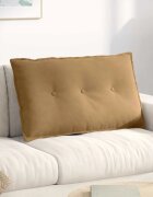 vidaXL Възглавница за гръб Кафяво 80 x 50 cm Кордюрова тъкан