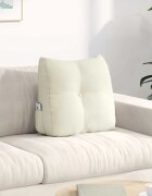 vidaXL Възглавница за гръб Крем 45 x 24 x 50 см Кадифе