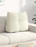 vidaXL Възглавница за гръб Крем 60 x 24 x 50 см Кадифе