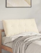 vidaXL Възглавница за гръб Кремаво 100 x 50 cm Кордюрова тъкан