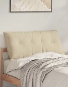 vidaXL Възглавница за гръб Кремаво 100 x 50 cm Микрофибърна тъкан