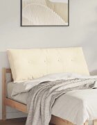vidaXL Възглавница за гръб Кремаво 120 x 50 cm Кордюрова тъкан