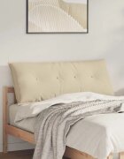 vidaXL Възглавница за гръб Кремаво 120 x 50 cm Микрофибърна тъкан