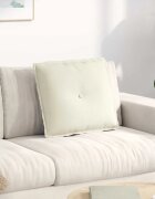 vidaXL Възглавница за гръб Кремаво 50 x 45 см Кордюрова тъкан